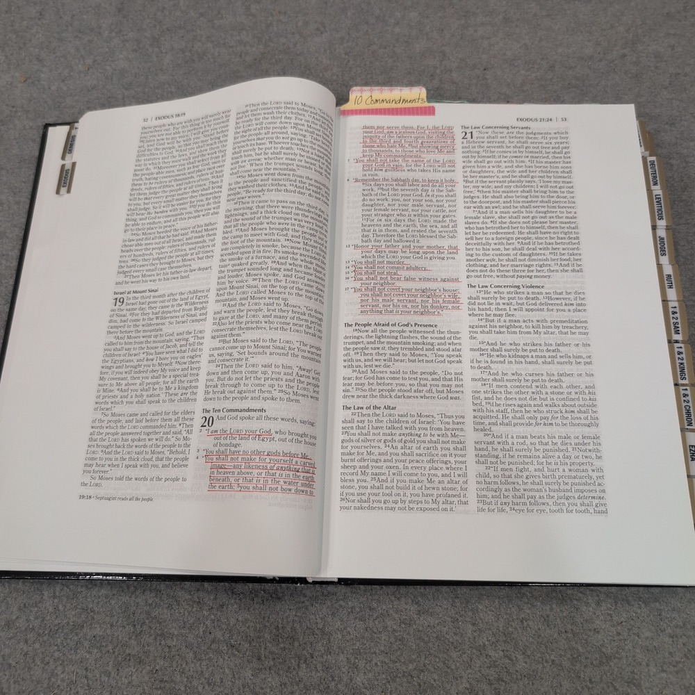 NKJV Holy Bible Zondervan 2014 Hardcover New King James Version Black Journaled - Picture 4 of 7